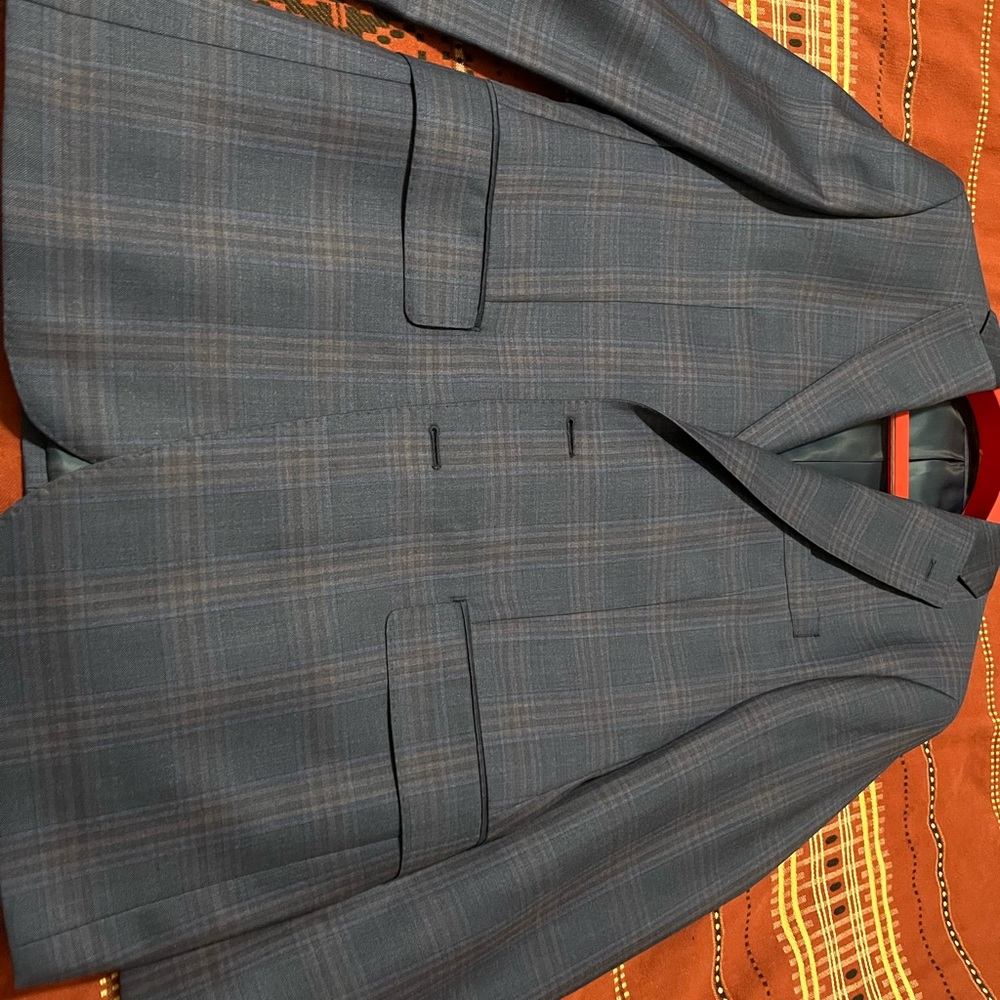 Luxury Tailored Zignone Plaid Blazer